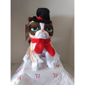 Grumpy Cat Christmas Scrooge Hat Plush - 7"